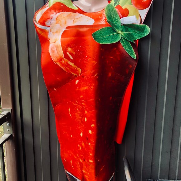 Bloody Mary Bloody Caesar Cocktail Drink Halloween Costume Unisex Adult One Size - Picture 6 of 8